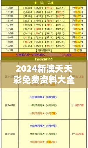 2024新澳天天彩免费资料大全查询348期：信息的力量，彩民的利器