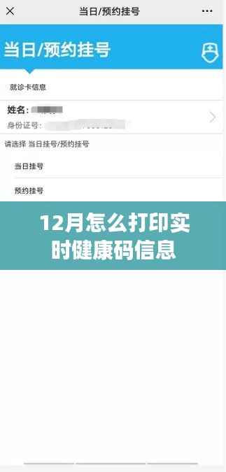 12月实时健康码信息打印攻略