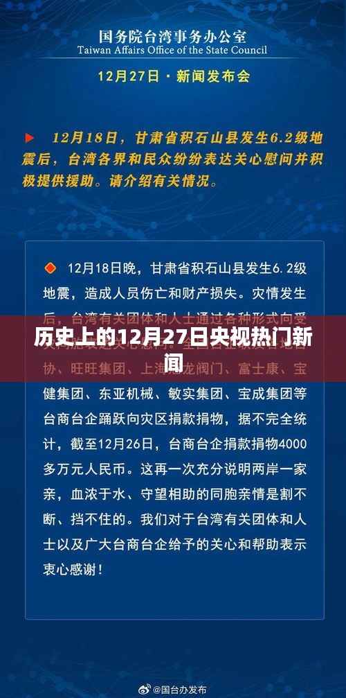 央视热门新闻回顾,历史上的十二月二十七日